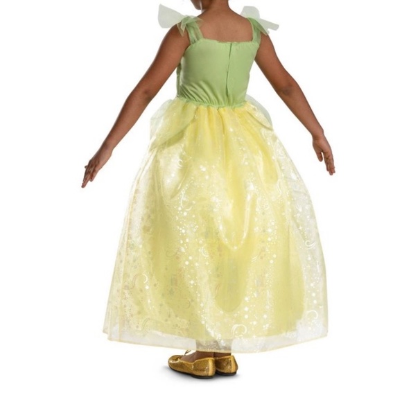 Girls Disney The Princess & The Frog TIANA Deluxe Costume Size 7/8  Dress Up NWT - Picture 2 of 8